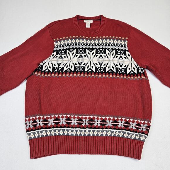Dockers Other - Y2K Dockers Men XL Nordic Fair Isle Sweater Winter Crew Neck Long Sleeve Holiday
